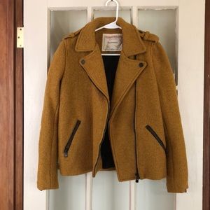 Cartonnier size small mustard yellow moto jacket